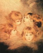 Sir Joshua Reynolds Heads of Angels Sweden oil painting artist